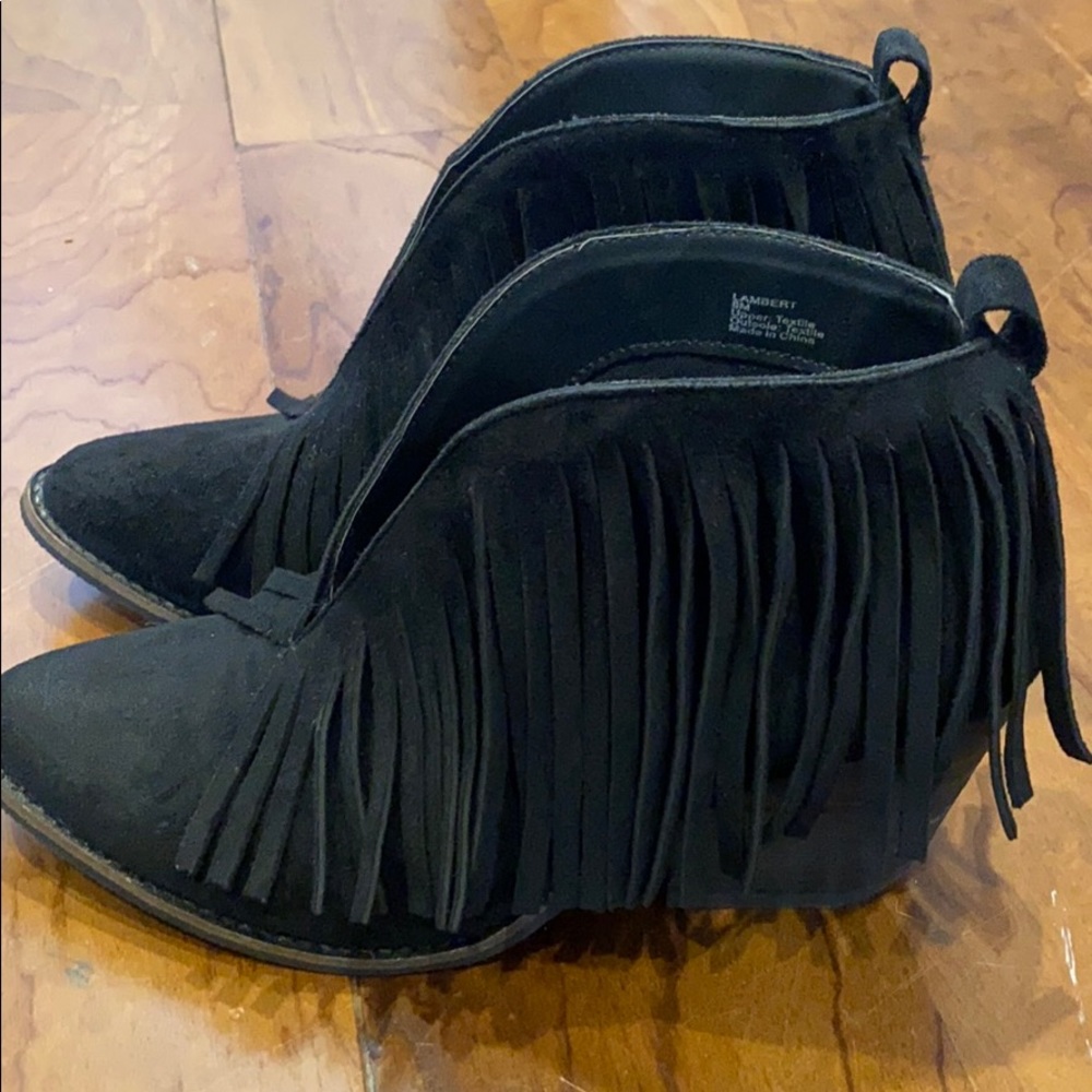 Fringe booties